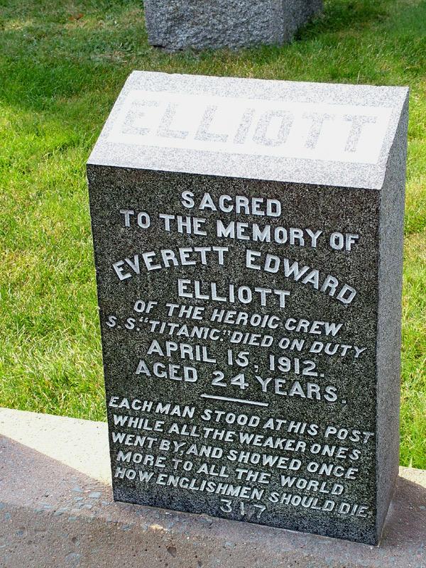 Titanic grave marker
