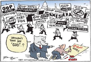 Republican hate  cartoon