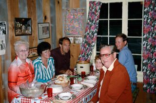 Family dinner cabin